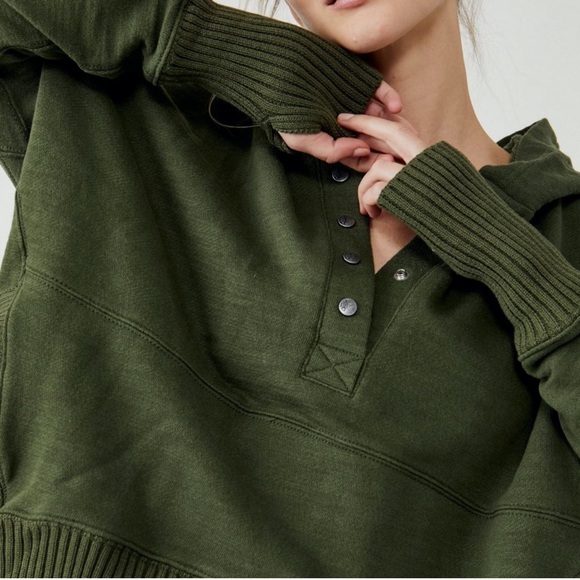 Free People Honey Dove Pullover in Green - Picture 4 of 9